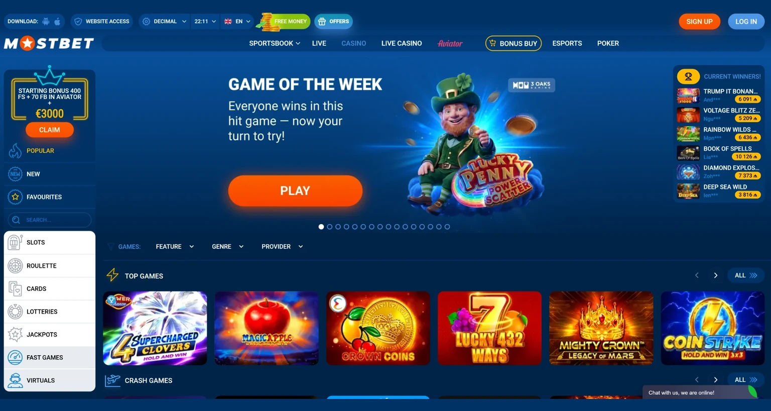 Mostbet bonuses
